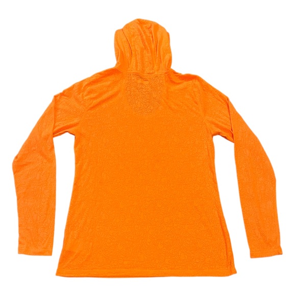 Marmot Orange Floral Long Sleeve Hooded Top | Women’s L - Picture 5 of 8
